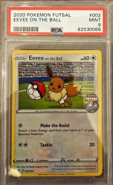 Pokémon Eevee on the ball PSA 9