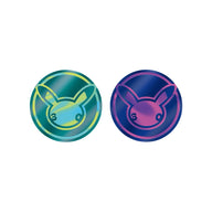 Zwei Pokémon-Münzen aus der Pokémon 30th CELEBRATION FUTURISTIC BOX