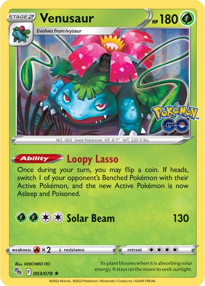 Pokémon GO - 003/078 - Venusaur - Holo