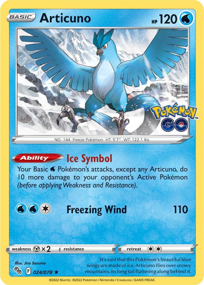 Pokémon GO - 024/078 - Articuno - Holo