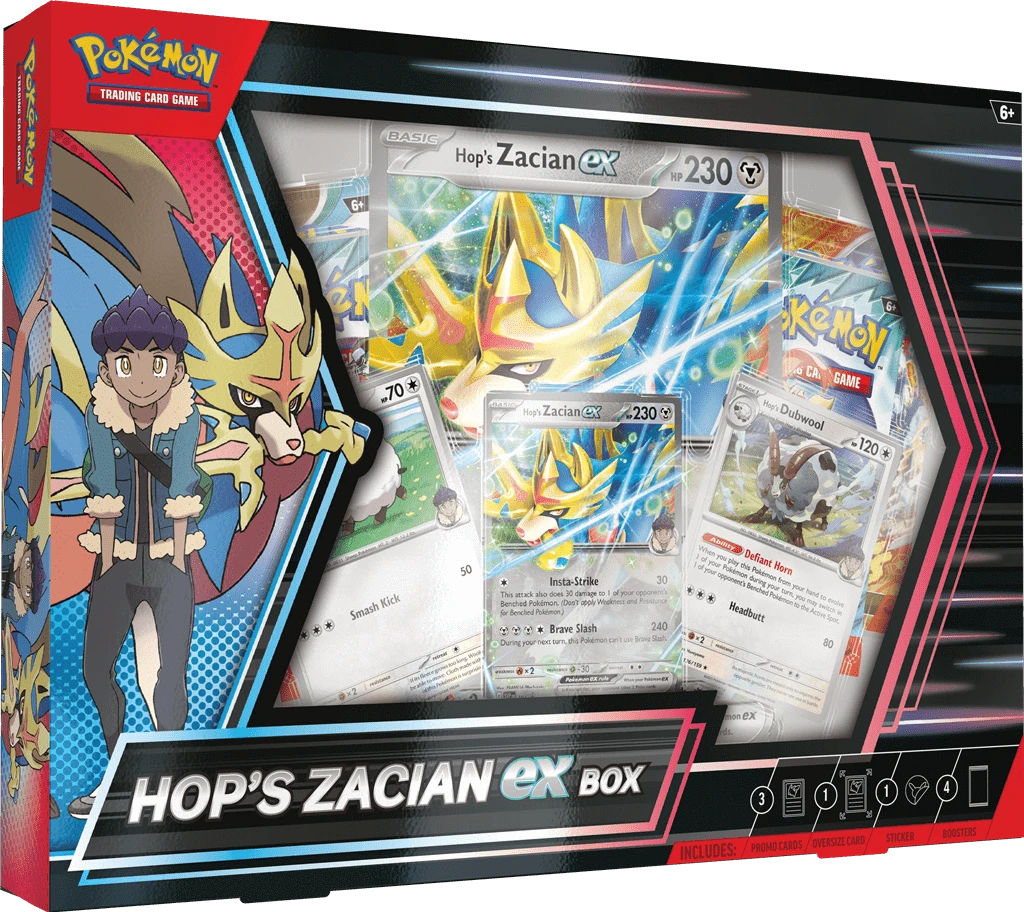 Pokémon Hop's Zacian ex Box (Journey Together) – voorkant