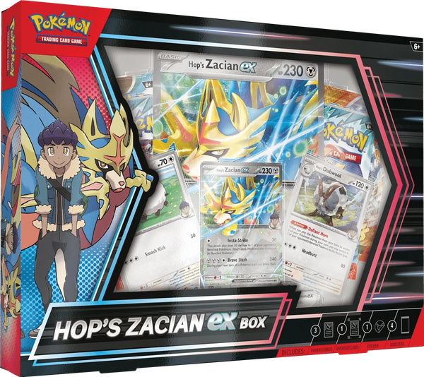 Pokémon Hop's Zacian ex Box (Journey Together) – voorkant