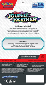 Pokemon Journey Together Checklane Blister met boosterpakje en munt