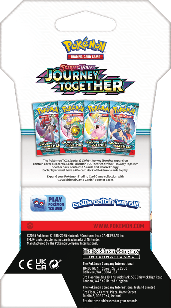 Pokémon Journey Together Sleeved Booster 0196214108264