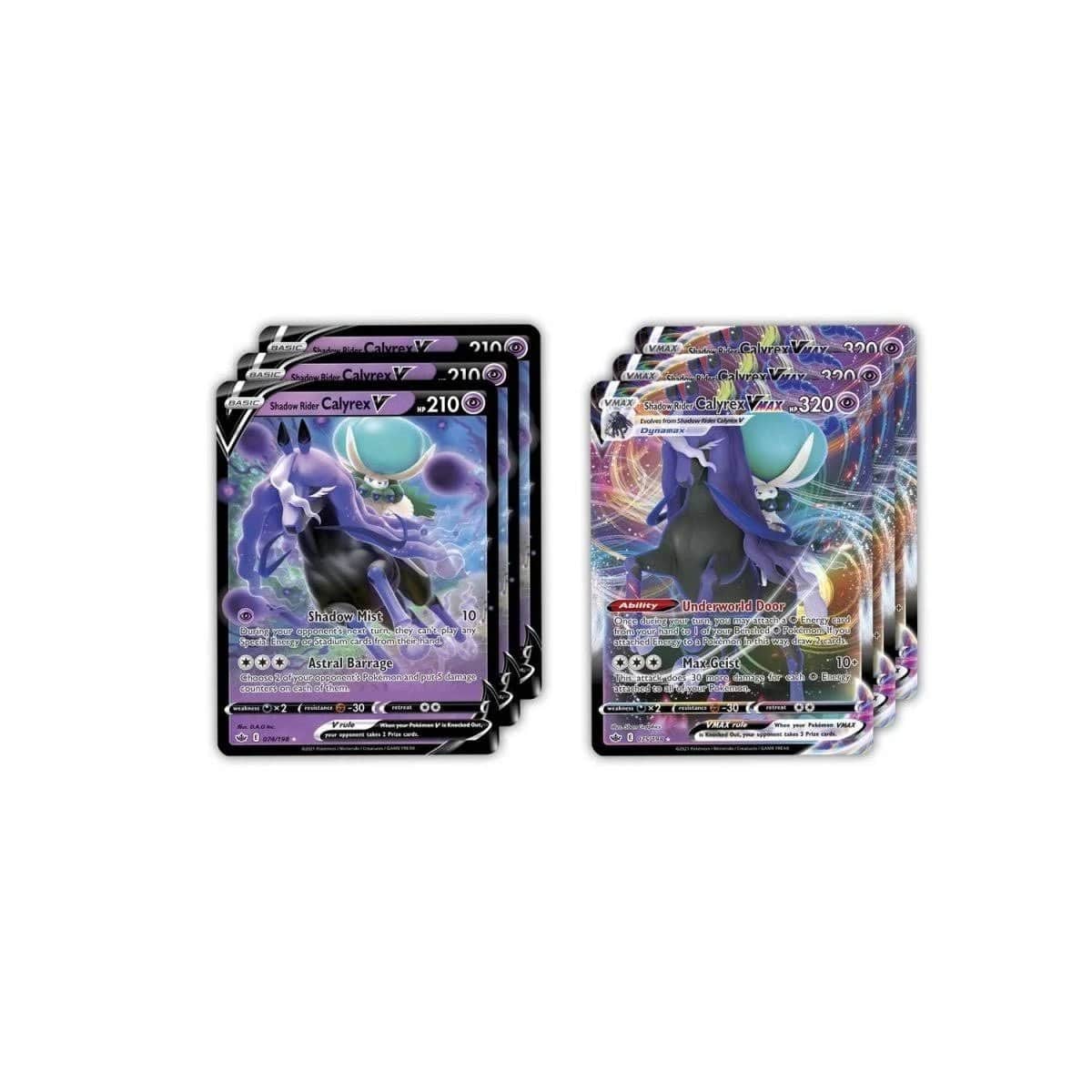 De inhoud van het Shadow Rider Calyrex VMAX League Battle Deck Hoofdafbeelding