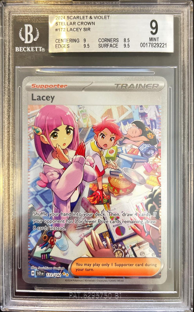 Pokémon Lacey Stellar Crown BGS 9 0017829221 Hover Image