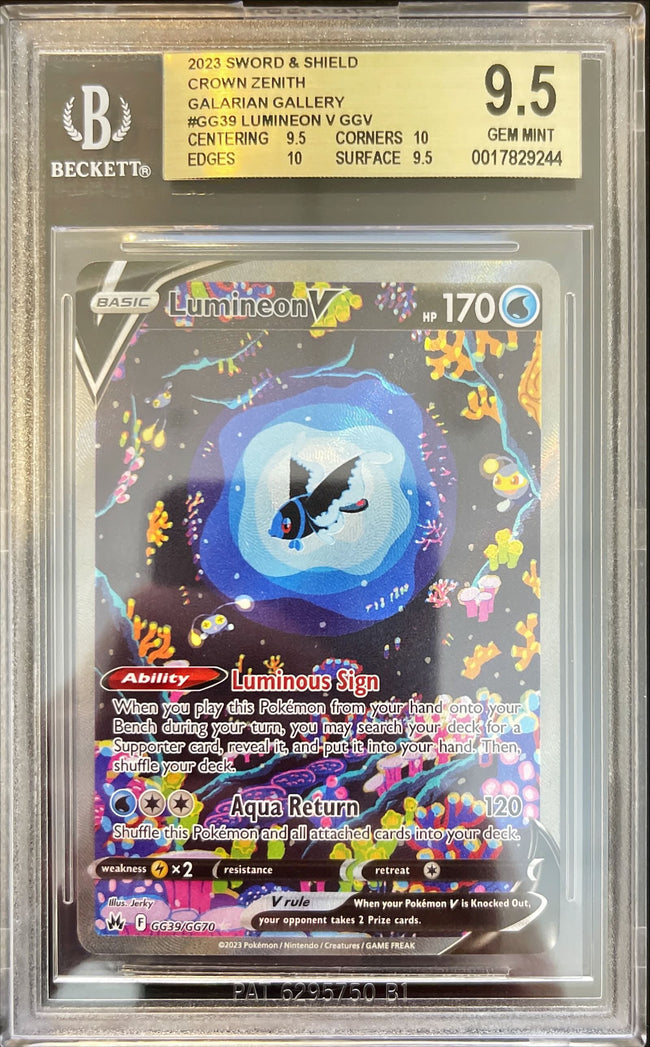 Pokémon Lumineon V Crown Zenith BGS 9,5 0017829244 Hover Image