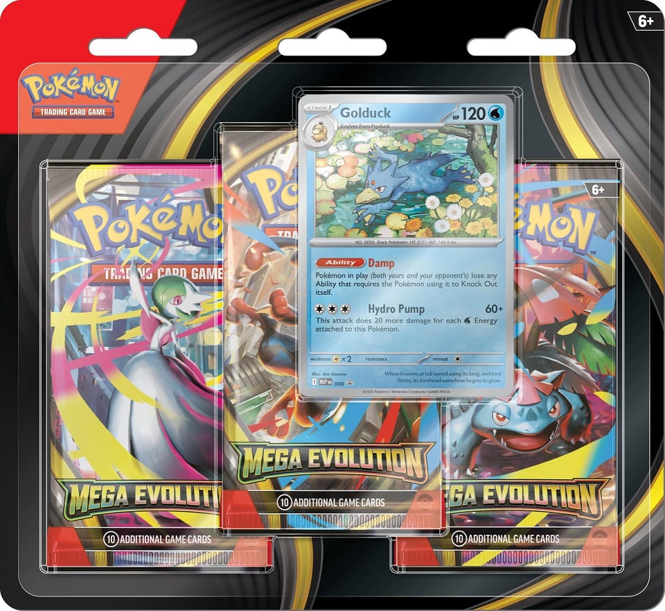 Pokémon Mega Evolution 3 pack blister - Golduck | Lichcards