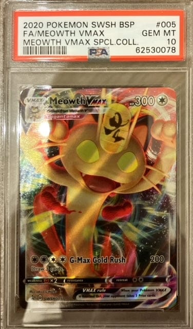 Pokémon Meowth Vmax Full Art PSA 10