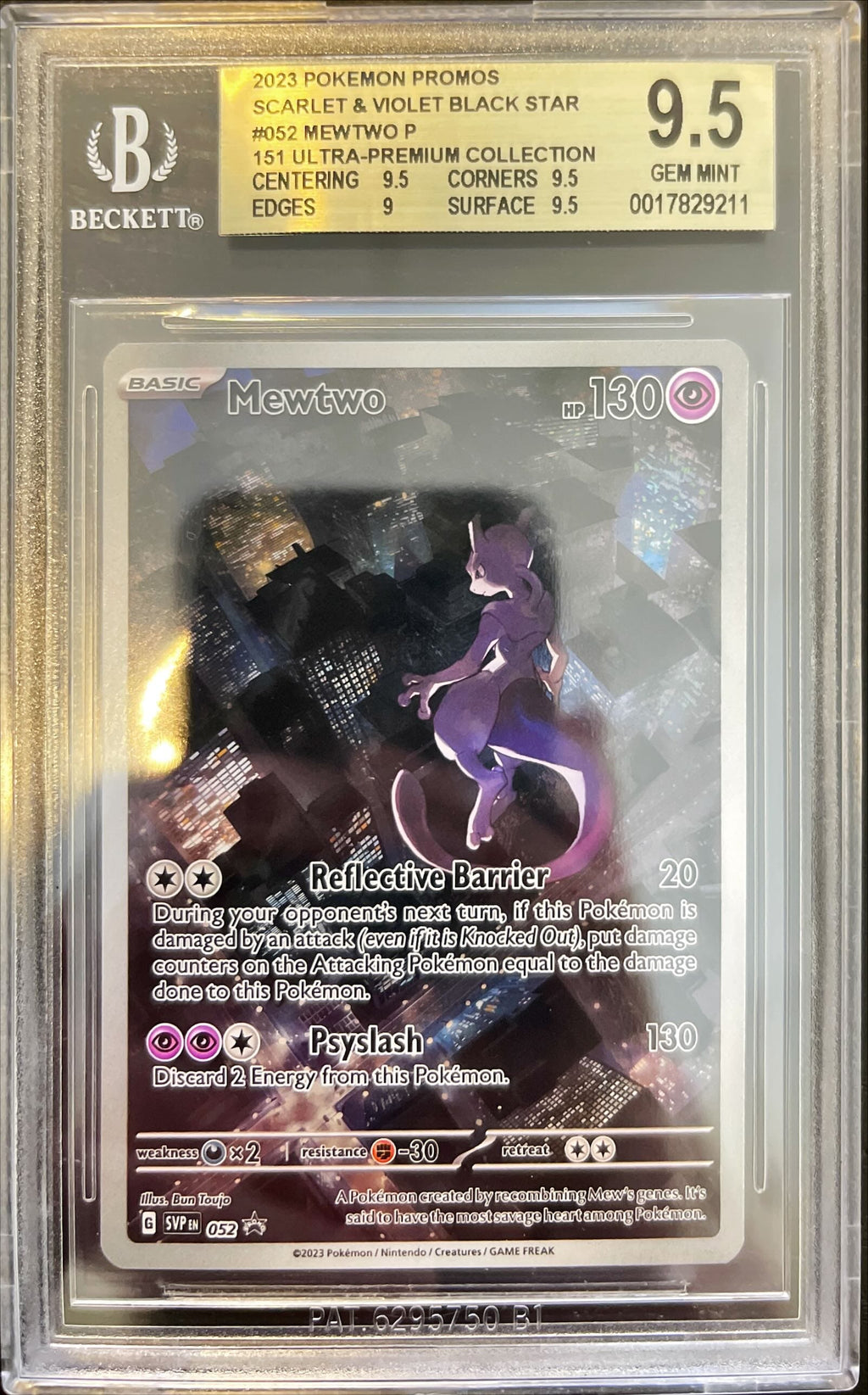 Pokémon Mewtwo 151 Black Star Promo BGS 9,5 0017829211