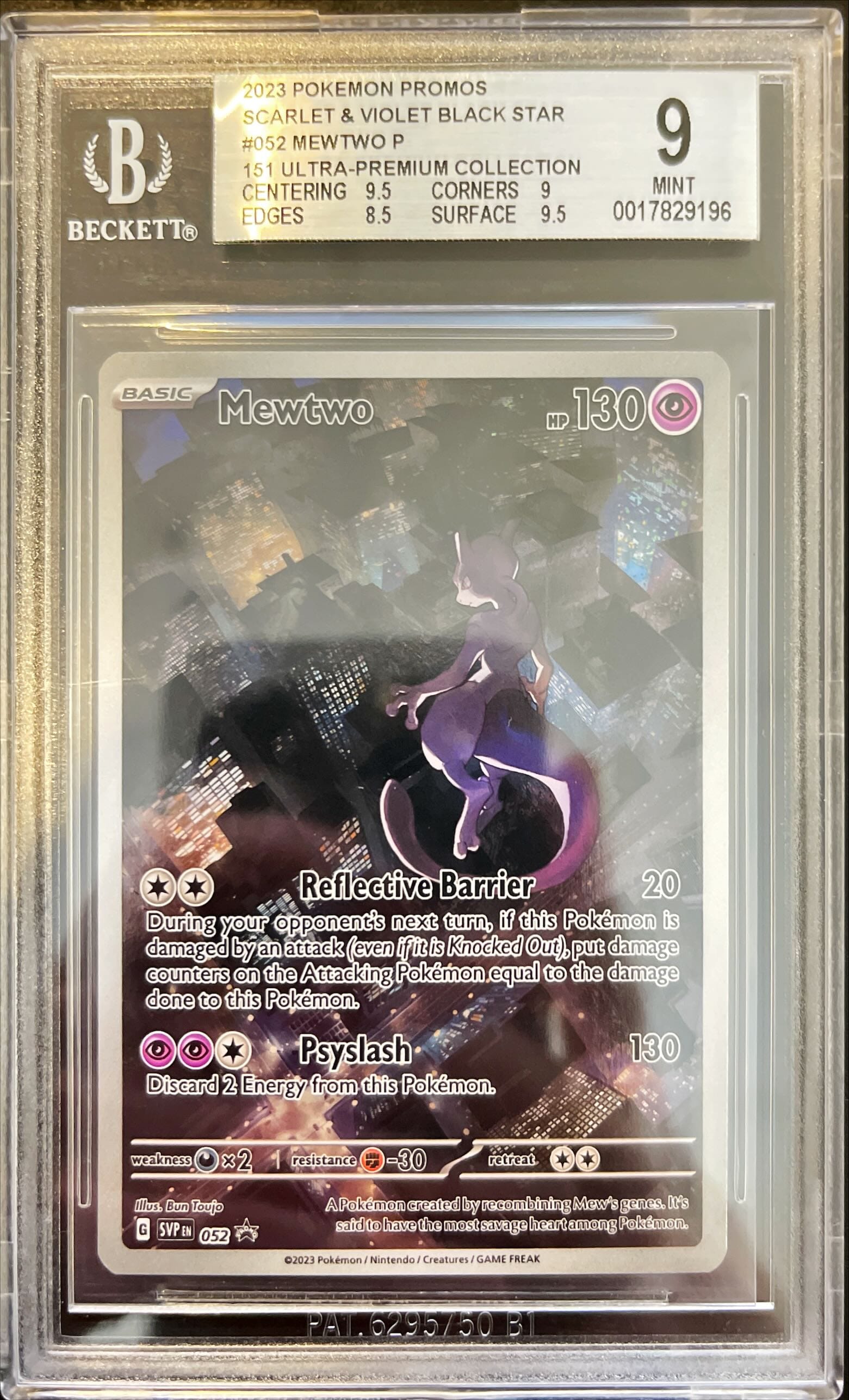 Pokémon Mewtwo 151 Black Star Promo BGS 9 0017829196