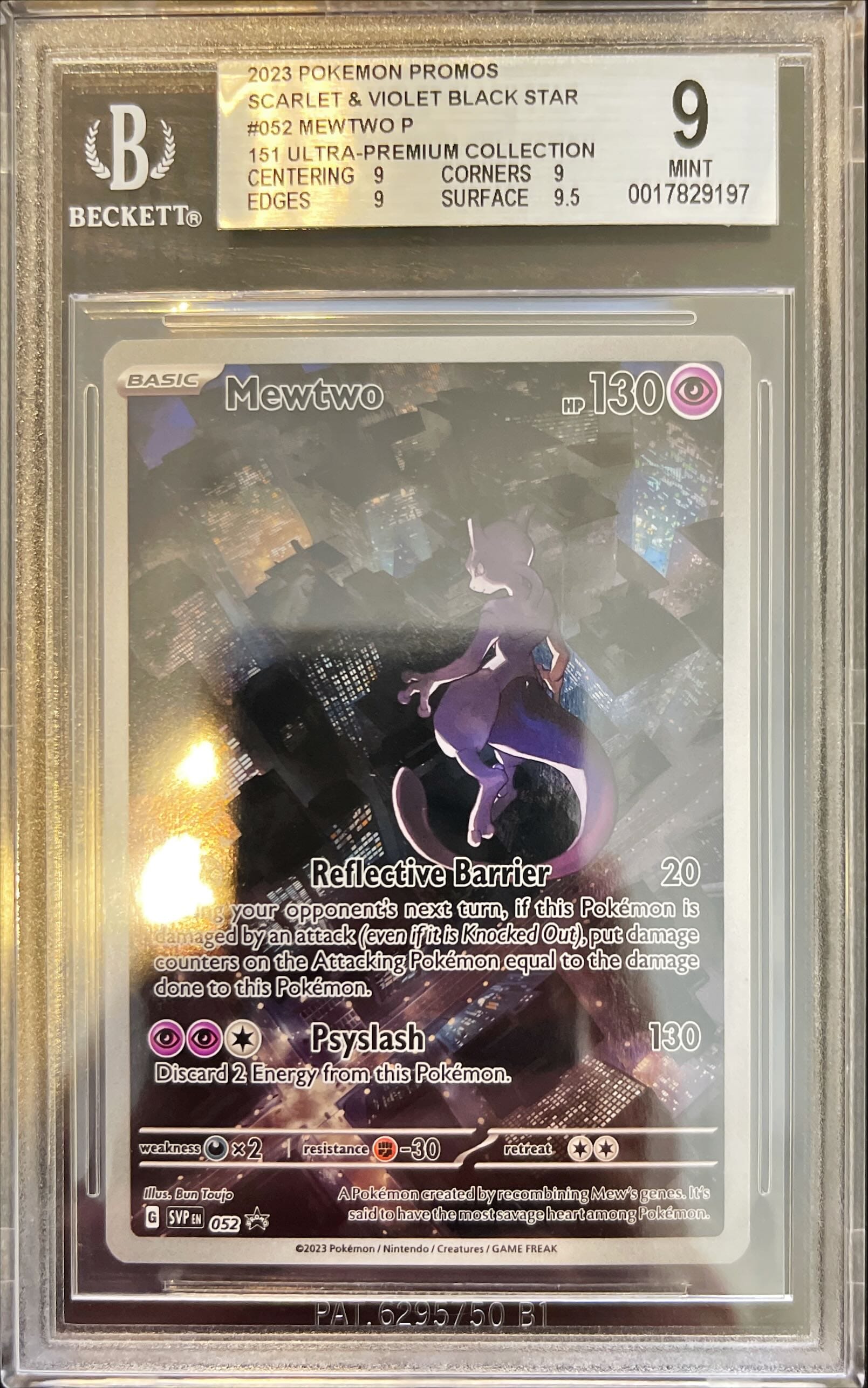 Pokémon Mewtwo 151 Black Star Promo BGS 9 0017829197 Immagine principale del prodotto