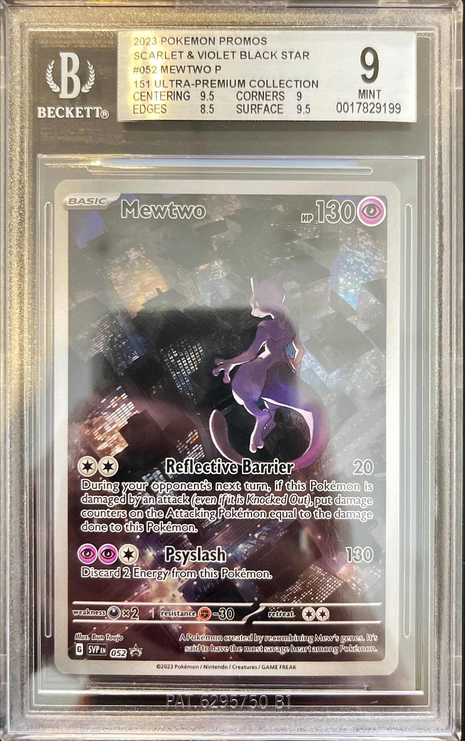 Pokémon Mewtwo 151 Black Star Promo BGS 9 0017829199 Hauptbild