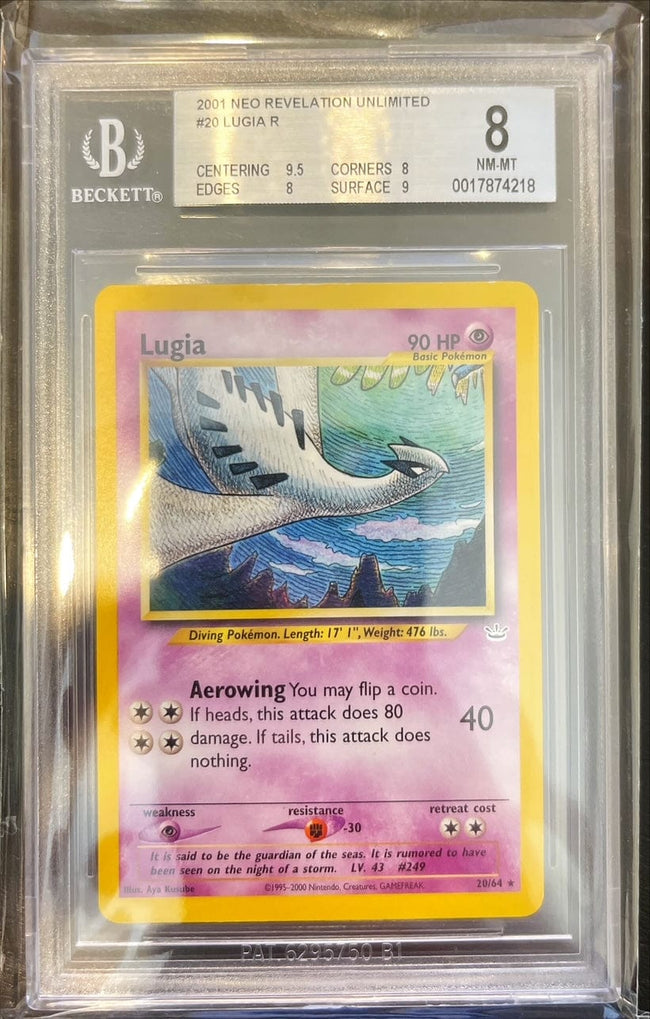 Pokémon Neo Revelation Lugia BGS 8 0017874218 Hover Image