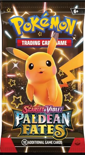 Paldean Fates booster pack met Shiny Pikachu – voorbeeld van een boosterontwerp