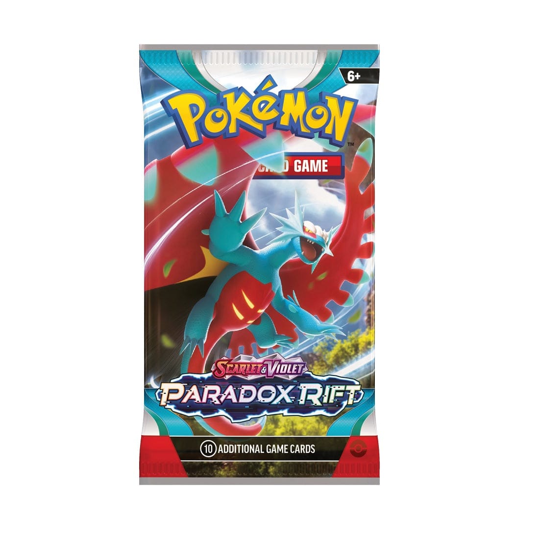 Pokémon Scarlet & Violet Paradox Rift booster pack (Engels) – artwork Roaring Moon