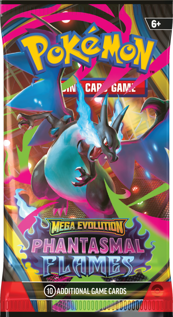 Pokémon TCG Phantasmal Flames boosterpack met Mega Charizard X artwork