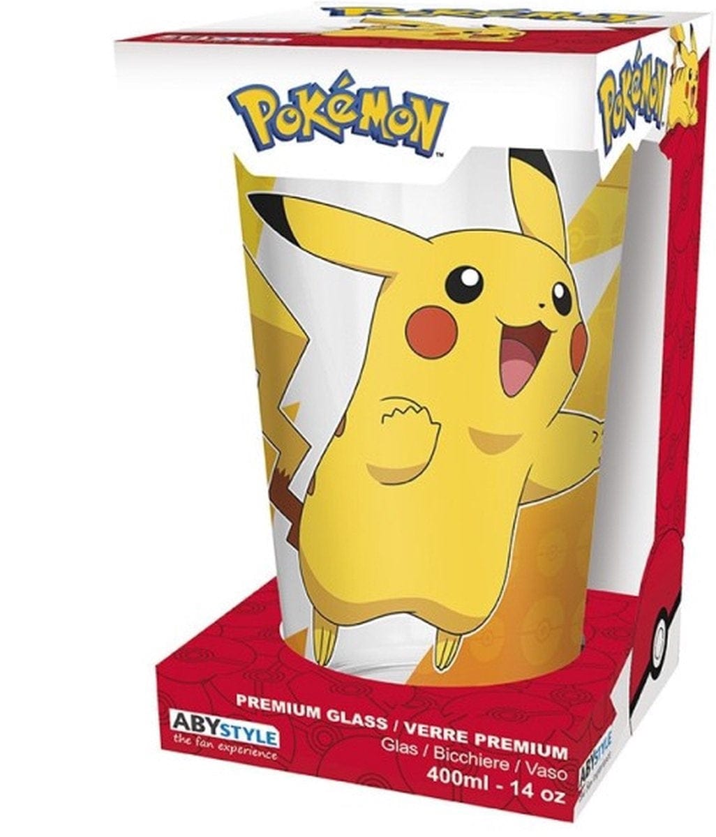 Pokemon - Pikachu 400ml Large Glass Premium 3665361111108