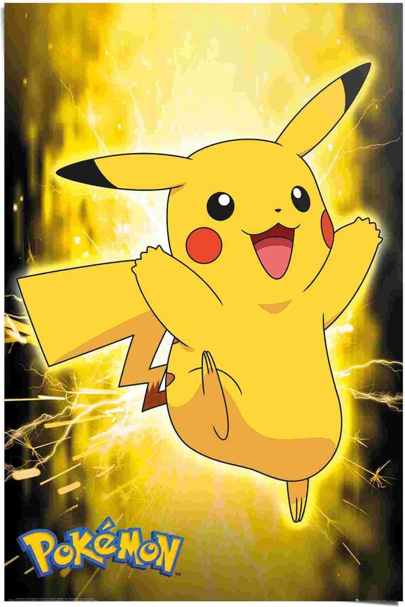 Pokemon Pikachu Neon Poster 5028486420261