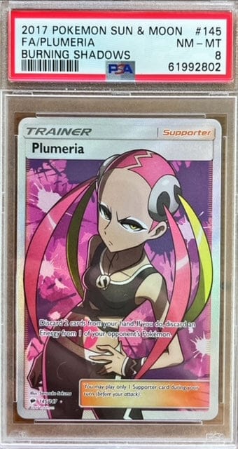 Pokémon Plumeria Full Art PSA 8