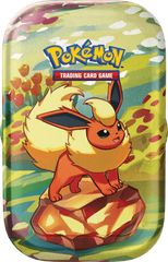 Pokemon Prismatic Evolutions Mini Tin Flareon 0196214105461