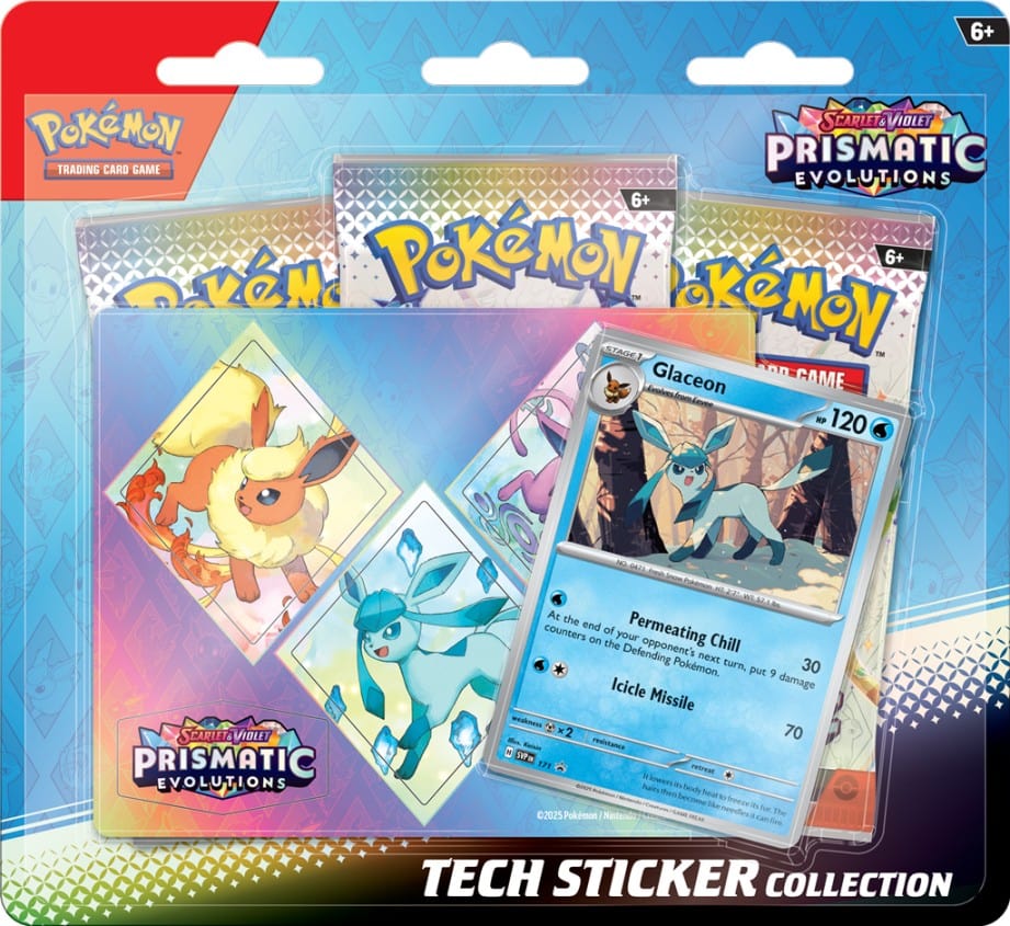 Pokemon Prismatic Evolutions Tech Sticker Collection – Glaceon 0196214105201