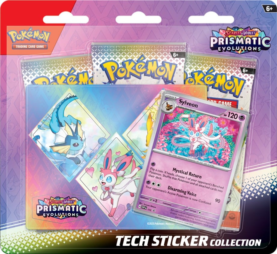 Pokemon Prismatic Evolutions Tech Sticker Collection – Sylveon 0196214105201