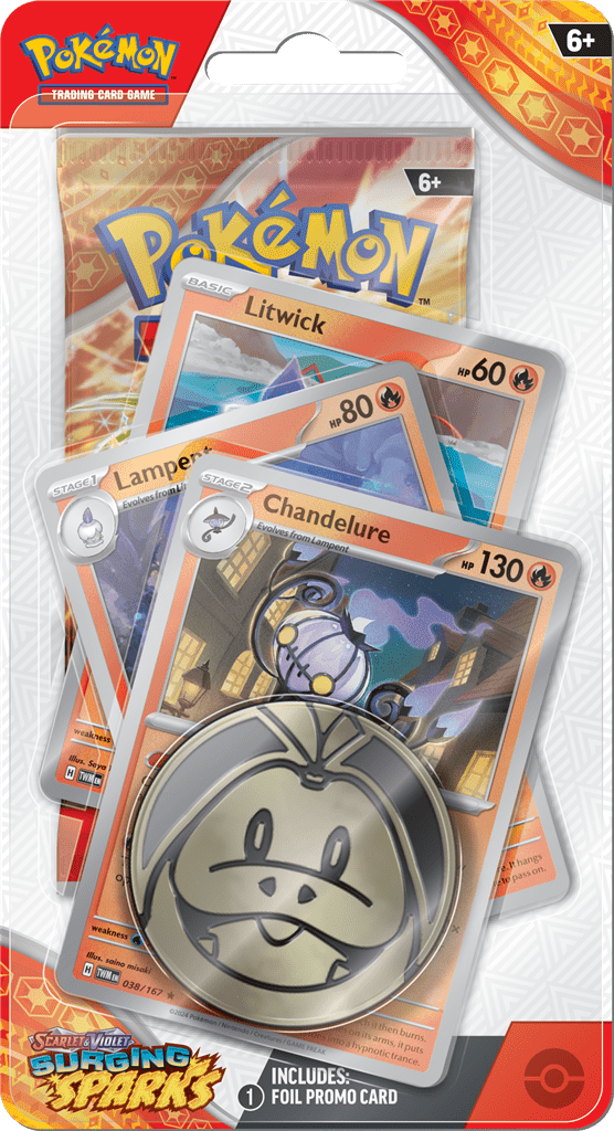 Pokémon Scarlet & Violet Surging Sparks Litwick Premium Checklane 0820650859489 Main image