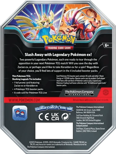 Pokémon Slashing Legend EX Tin – Koraidon 0196214108776
