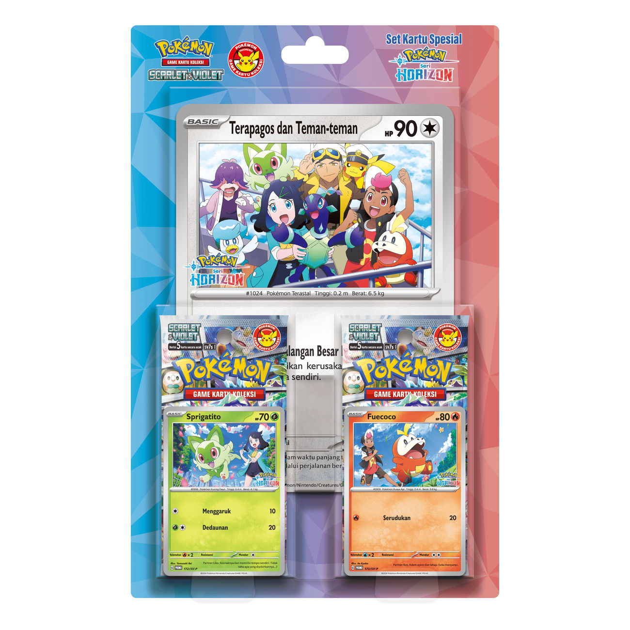 Indonesische Pokémon Set Kartu Spesial Seri Horizon verzegeld in blisterverpakking Immagine principale del prodotto