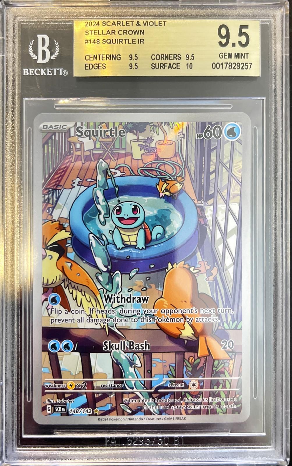 Pokémon Squirtle Stellar Crown BGS 9,5 0017829257 Immagine principale del prodotto