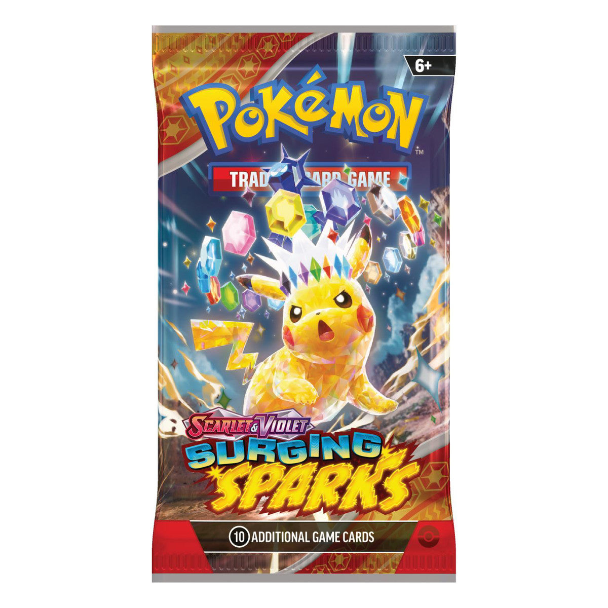 Pokémon Scarlet & Violet Surging Sparks booster pack (Engels) – artwork Pikachu