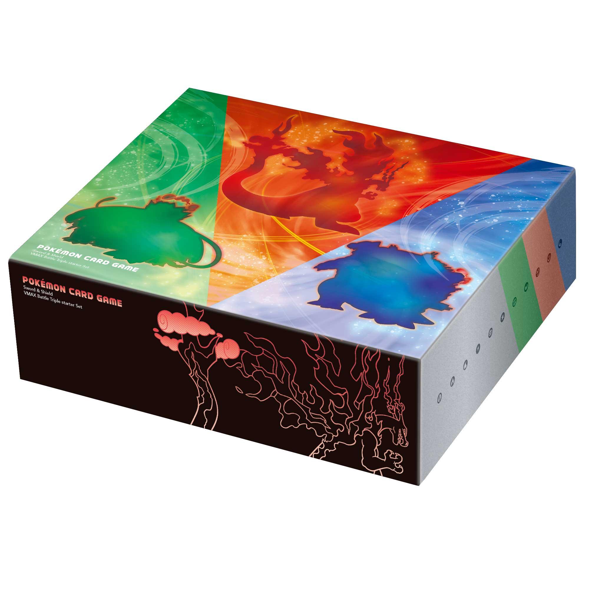 Officiële cardbox van Pokémon VMAX Battle Triple Starter Set