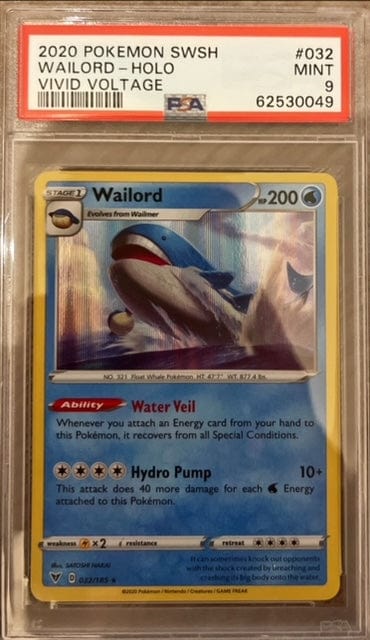 Pokémon Wailord PSA 9