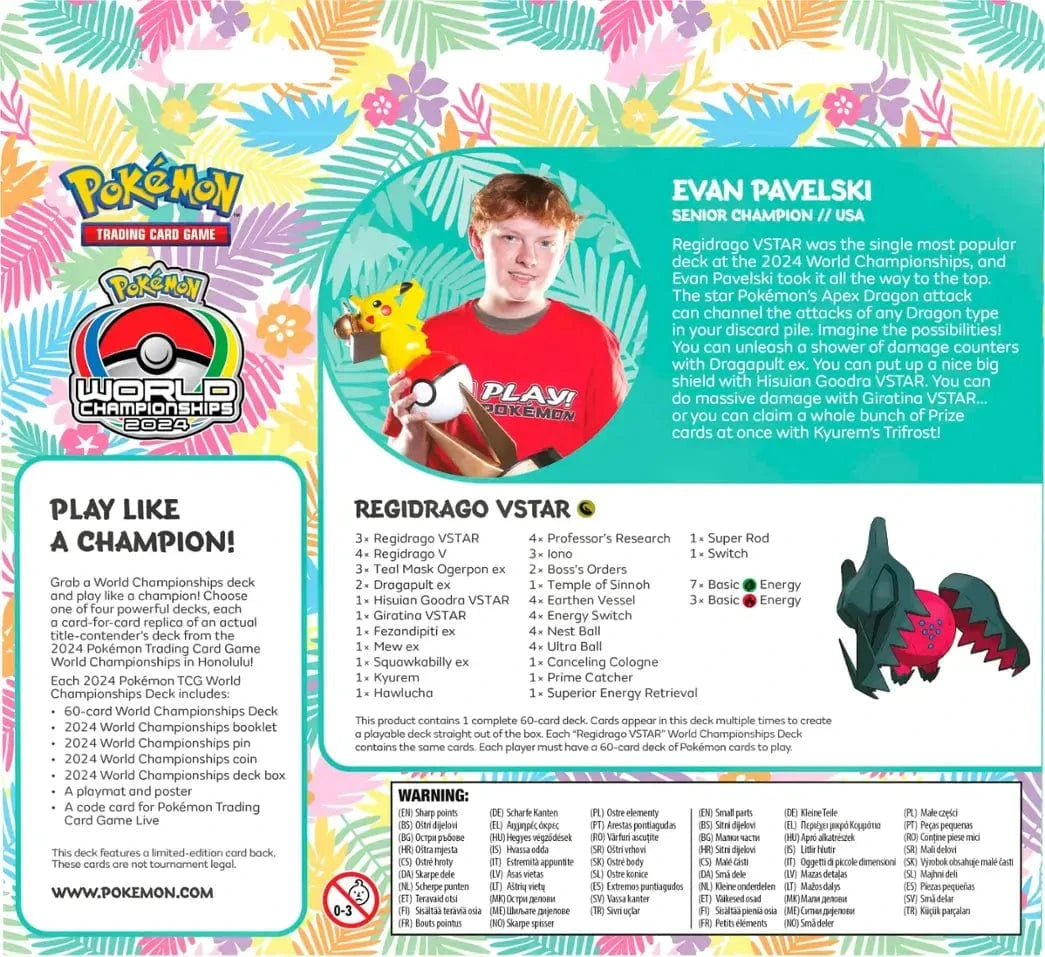 Pokemon World Championship Deck 2024 - Evan Pavelski - Regidrago VStar 0196214106666
