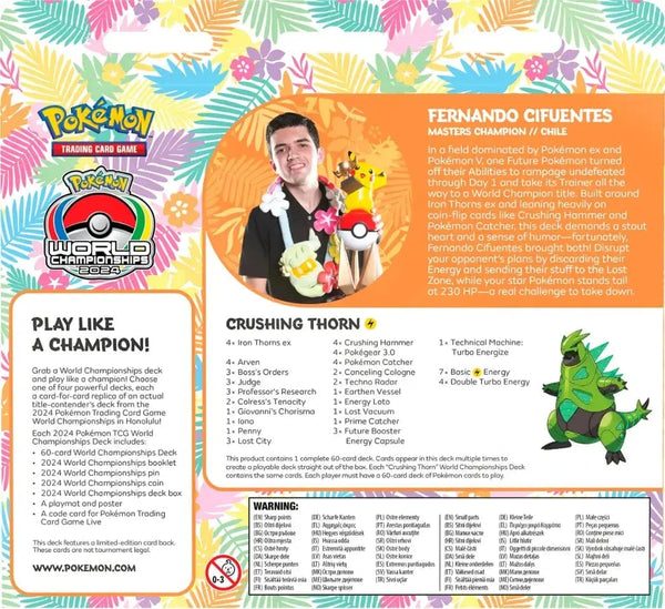 Pokemon World Championship Deck 2024 - Fernando Cifuentes - Crushing Thorn 0196214106673