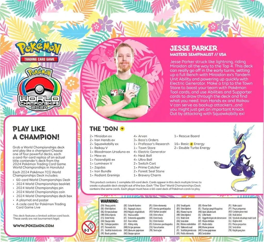 Pokemon World Championship Deck 2024 - Jesse Parker - The 'Don 0196214106680