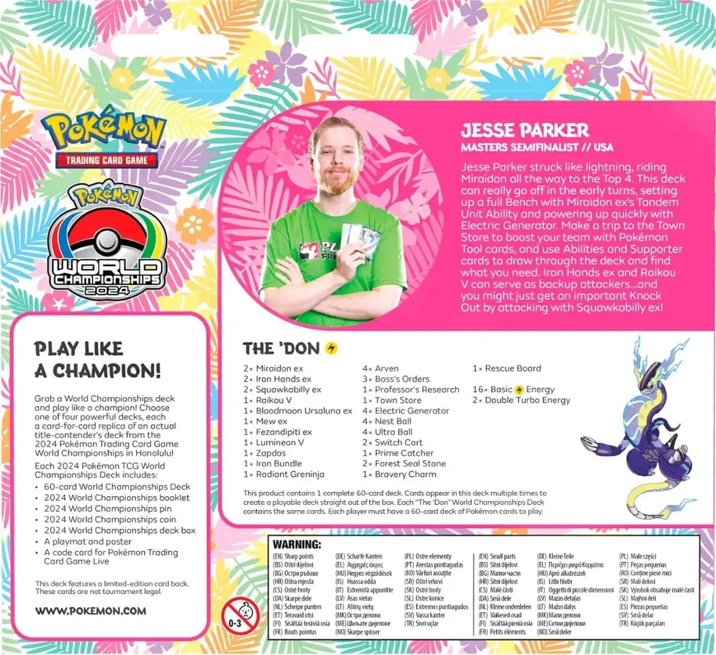 Pokemon World Championship Deck 2024 - Jesse Parker - The 'Don 0196214106680