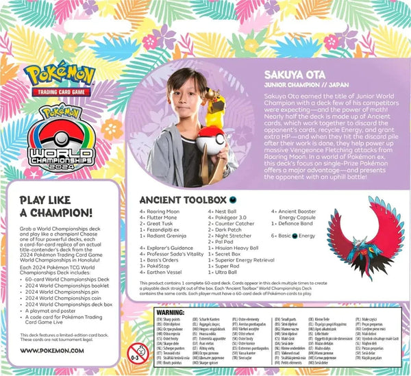 Pokemon World Championship Deck 2024 - Sakuya Ota - Ancient Toolbox 0196214106666