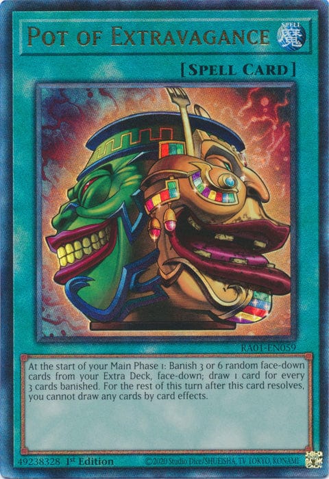 Pot of Extravagance (PUR) - RA01-EN059 - Prismatic Ultimate Rare - 1st Edition