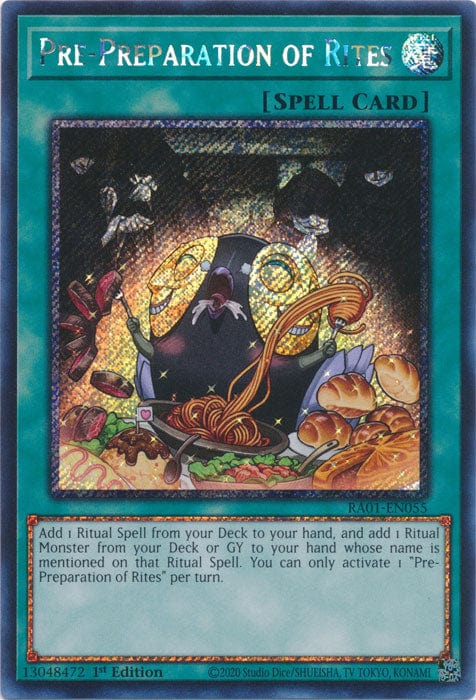 Pre-Preparation of Rites (Platinum Secret Rare) - RA01-EN055 - Platinum Secret Rare - 1st Edition