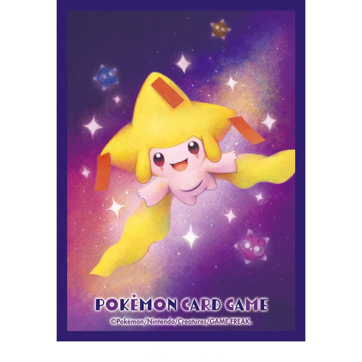 Pokémon Sleeves - Radiant Jirachi Premium Matte (64 stuks, Japans) – het volledige ontwerp van de sleeve (officiële afbeelding Pokémon Center Japan)