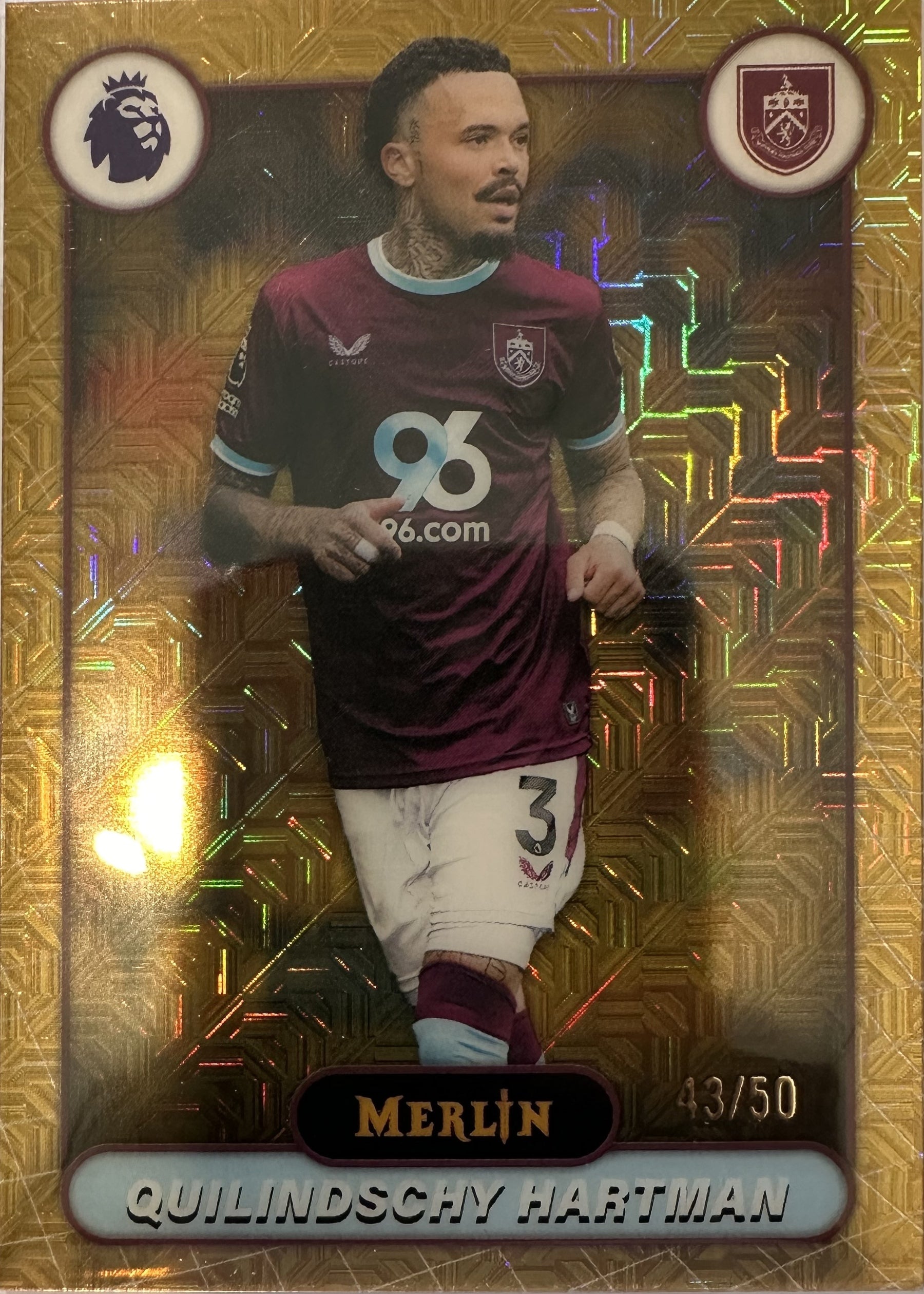 Quilindschy Hartman - 2025-26 Topps Merlin Premier League (Gold Mojo Refractor 43/50) [57] - voorkant