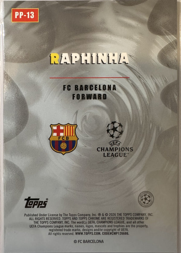 Raphinha - 2025-26 Topps Chrome UEFA Club Competitions (Power Players) [PP-13] - achterkant
