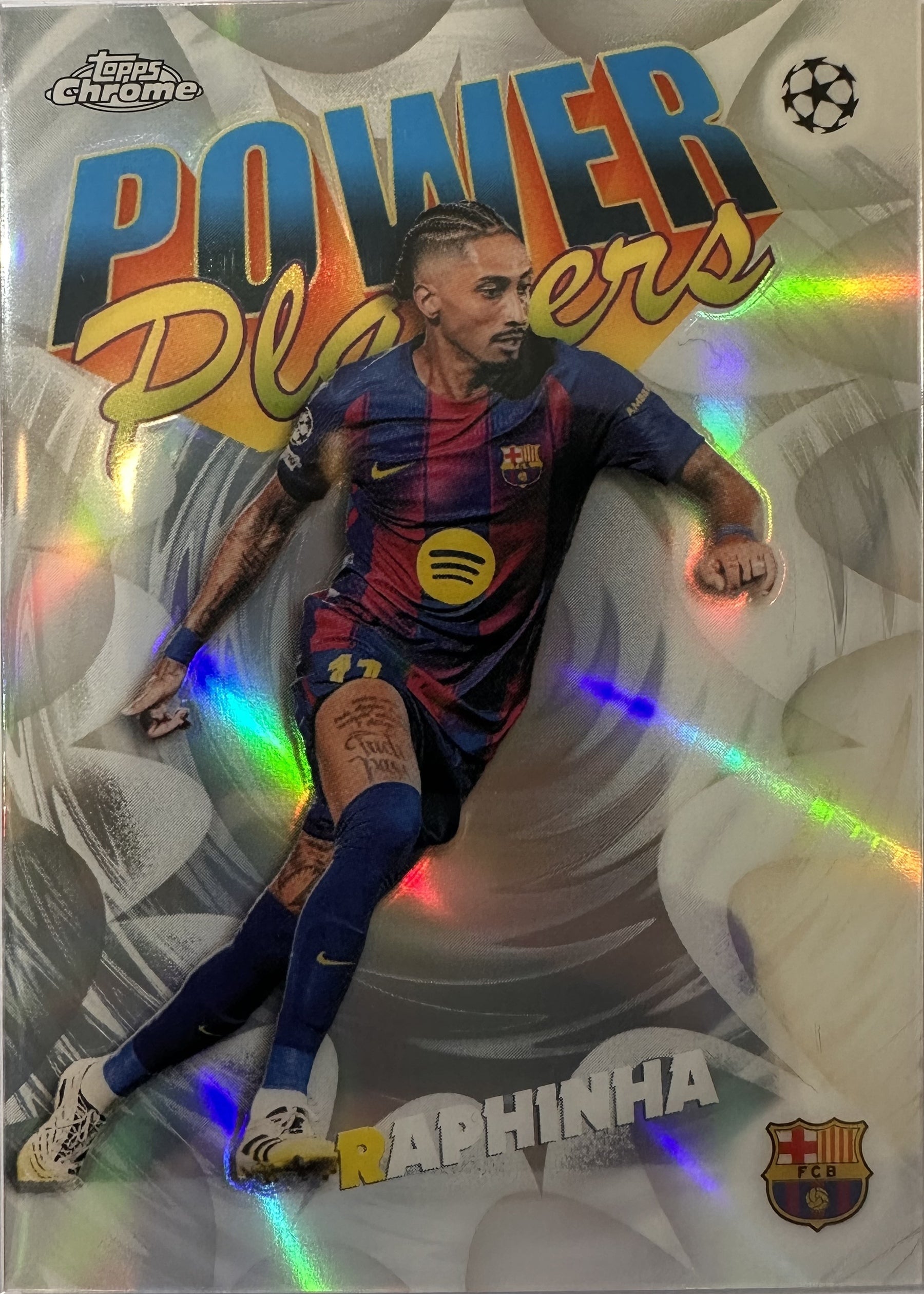 Raphinha - 2025-26 Topps Chrome UEFA Club Competitions (Power Players) [PP-13] - voorkant