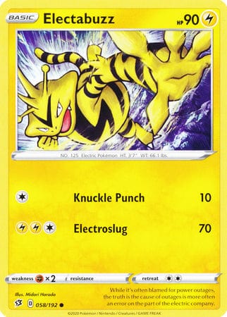 Rebel Clash - 058/192 - Electabuzz