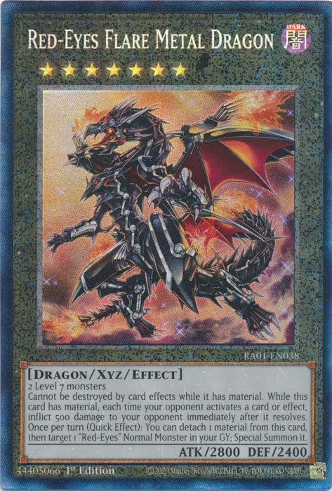 Red-Eyes Flare Metal Dragon (PCR) - RA01-EN038 - Prismatic Collector's Rare - 1st Edition