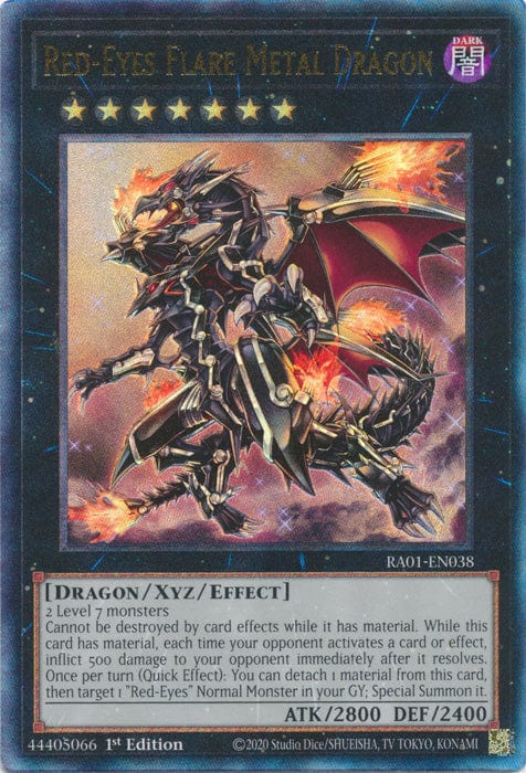 Red-Eyes Flare Metal Dragon (PUR) - RA01-EN038 - Prismatic Ultimate Rare - 1st Edition