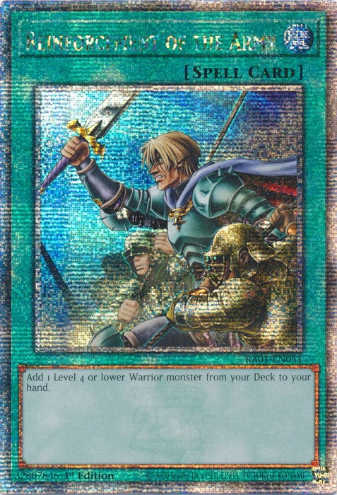 Reinforcement of the Army - RA01-EN051 - Quarter Century Secret Rare - 1st Edition