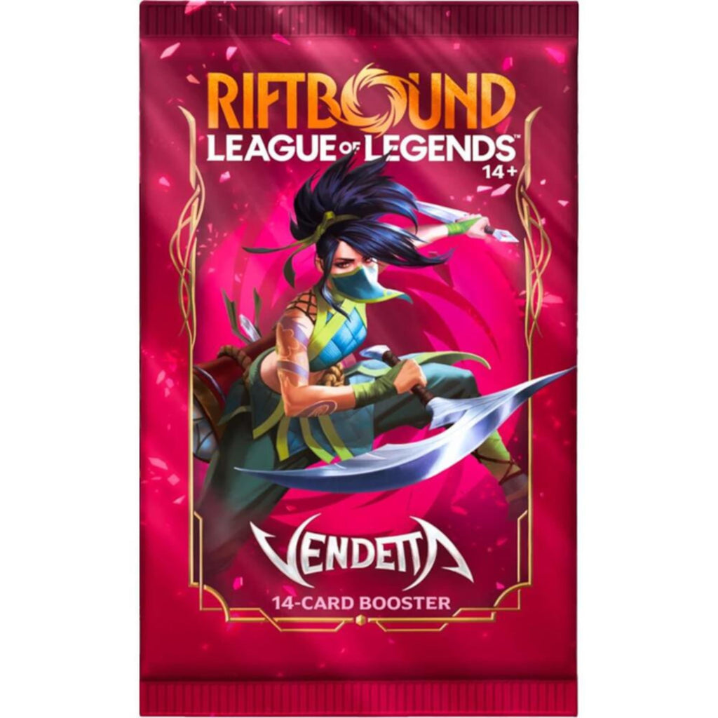 Riftbound Vendetta Engelse losse foil booster pack productfoto